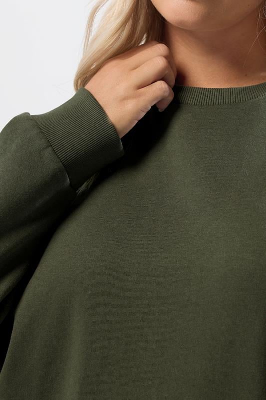 Evans YOURS Curve Khaki Green Sweatshirt