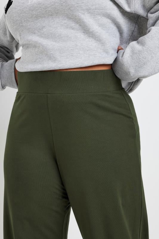Evans YOURS Curve Khaki Green Wide Leg Yoga Pants