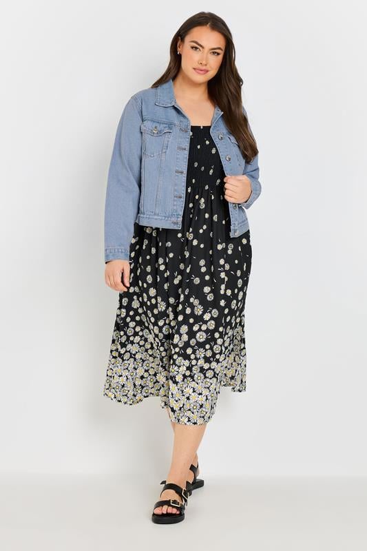 Evans YOURS Curve Light Blue Wash Denim Jacket