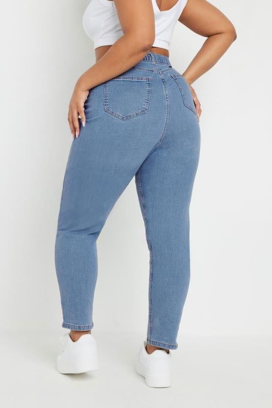 Evans YOURS Curve Light Blue Wash Mom Jeans