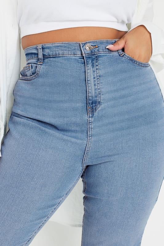 Evans YOURS Curve Light Blue Wash Mom Jeans