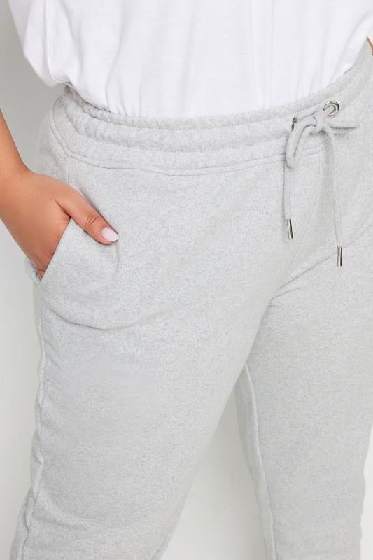 Evans YOURS Curve Light Grey Elasticated Joggers