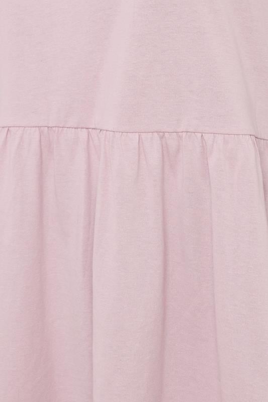 Evans YOURS Curve Light Pink Cotton Peplum Top