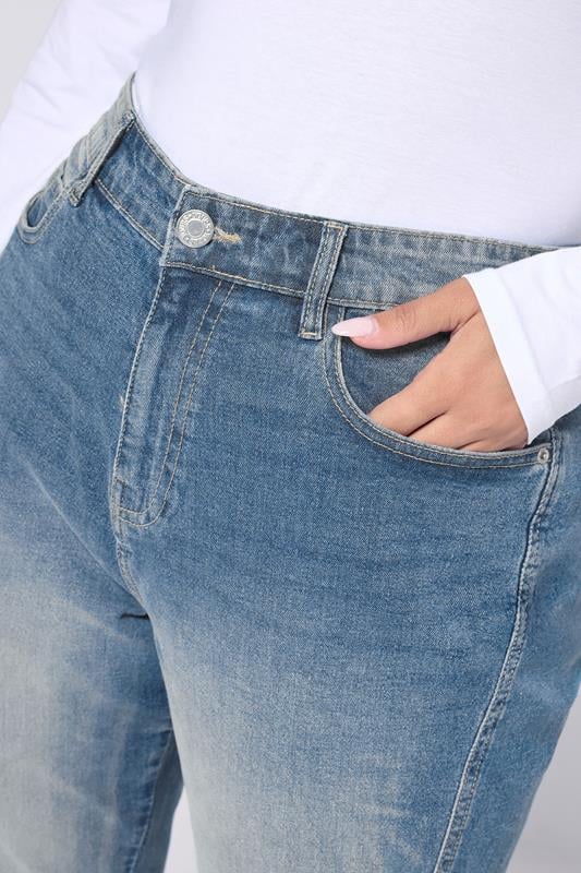Evans YOURS Curve Mid Blue Carrot Leg Jeans