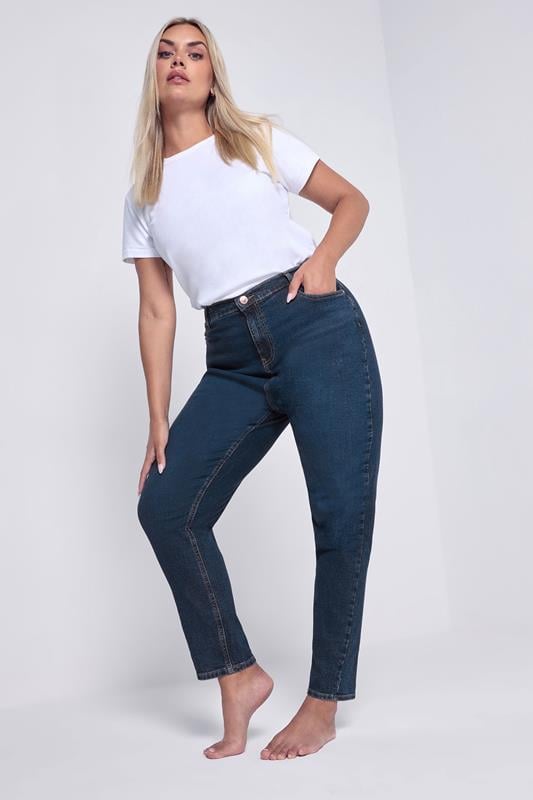 Evans YOURS Curve Mid Blue Mom Jeans