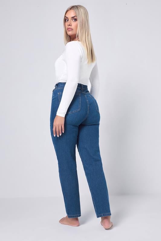 Evans YOURS Curve Mid Blue Straight Leg RUBY Jeans