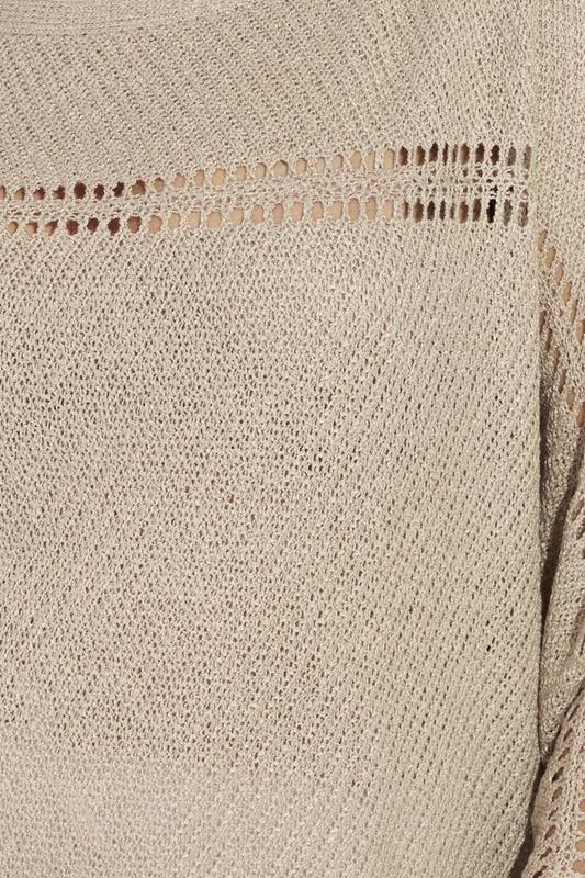 Evans YOURS Curve Natural Brown Batwing Jumper