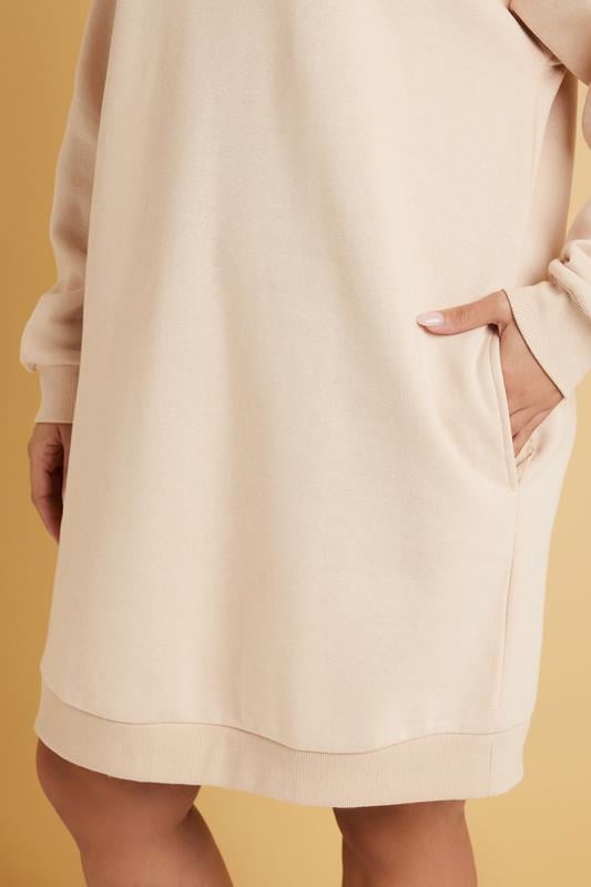 Evans YOURS Curve Natural Brown Sweatshirt Dress