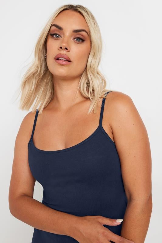 Evans YOURS Curve Navy Blue Cami Top