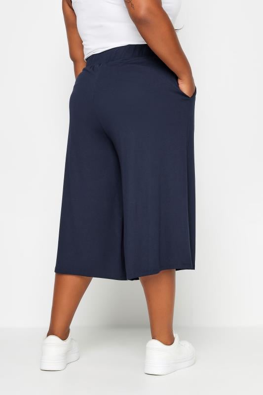 Evans YOURS Curve Navy Blue Culottes