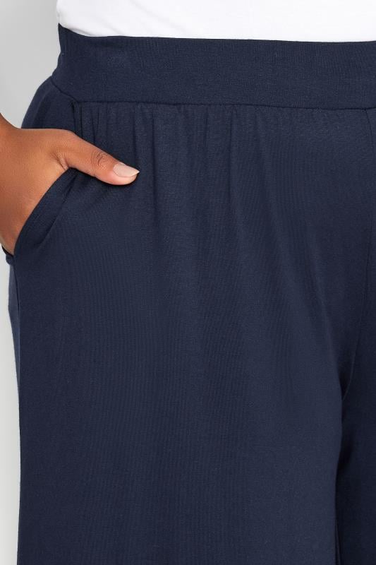 Evans YOURS Curve Navy Blue Culottes