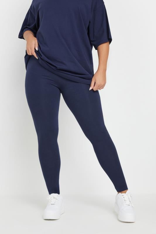 evans YOURS Curve Navy Blue Leggings