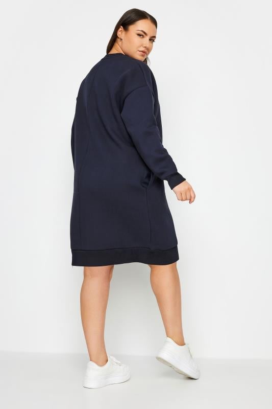 Evans YOURS Curve Navy Blue Sweatshirt Dress