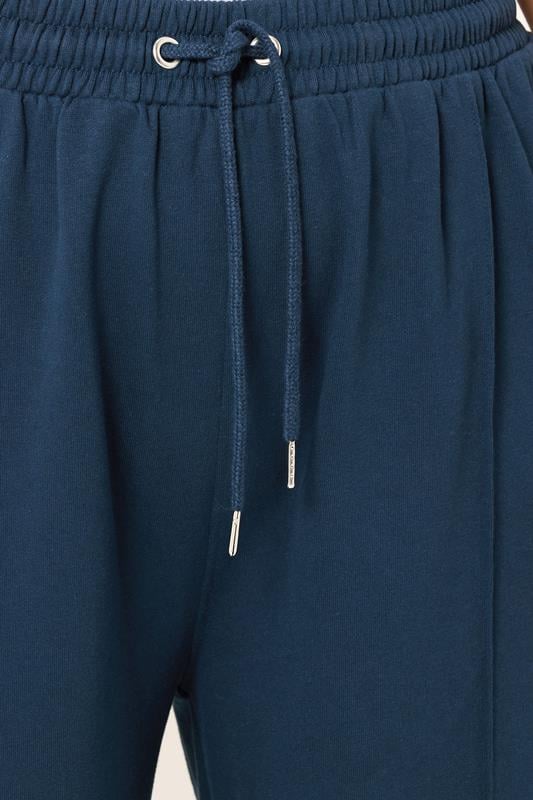 Evans YOURS Curve Navy Blue Wide Leg Joggers