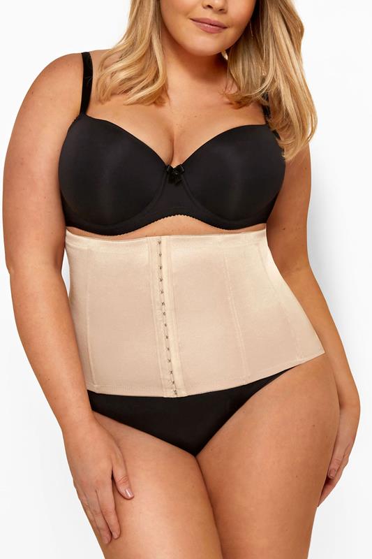 evans YOURS Curve Nude Hook & Eye Control Belly Band
