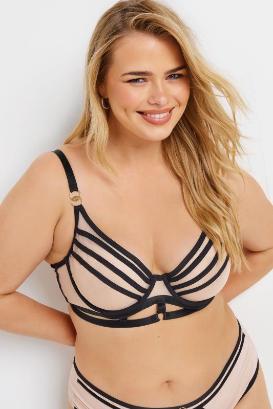 Evans YOURS Curve Nude Strap Detail Underwired Bra