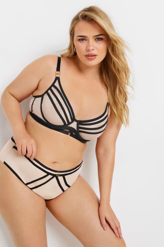 Evans YOURS Curve Nude Strap Detail Underwired Bra