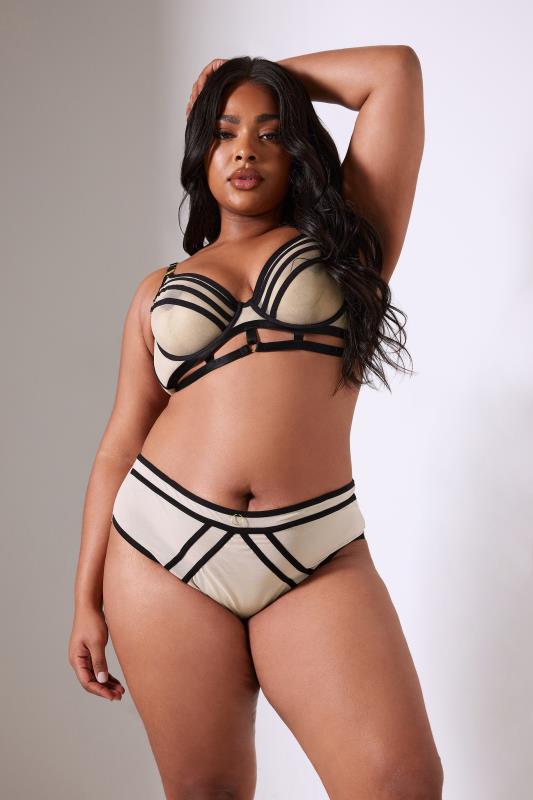 evans YOURS Curve Nude Strap Detail Underwired Bra
