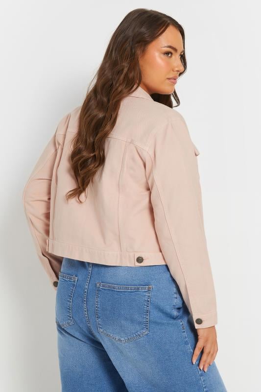 Evans YOURS Curve Pink Classic Denim Jacket
