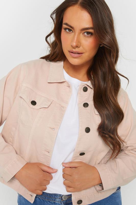 Evans YOURS Curve Pink Classic Denim Jacket