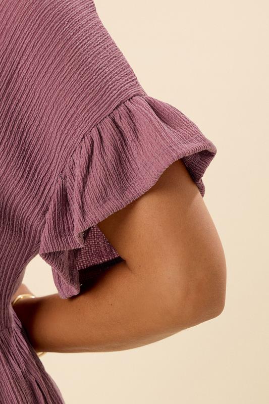 Evans YOURS Curve Pink Frill Textured Maxi Dress