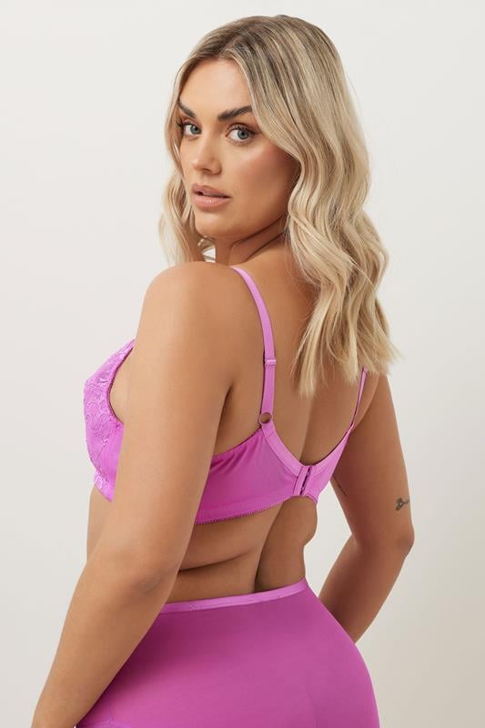 Evans YOURS Curve Pink Lace Full Cup Bra