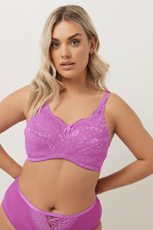 evans YOURS Curve Pink Lace Full Cup Bra
