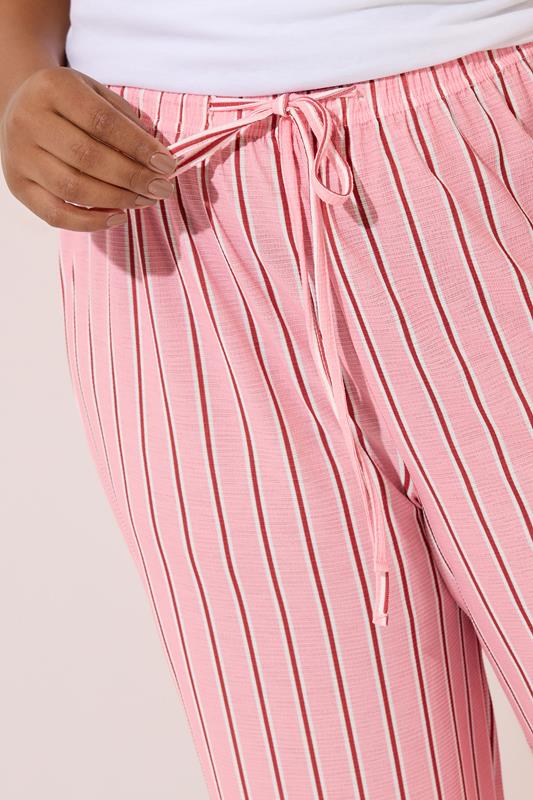 Evans YOURS Curve Pink & Red Stripe Culottes