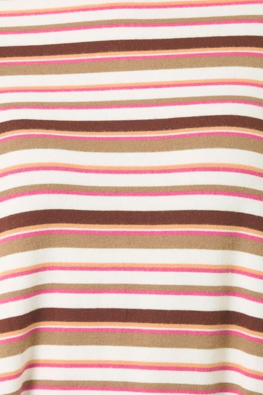 Evans YOURS Curve Pink Stripe Swing Top