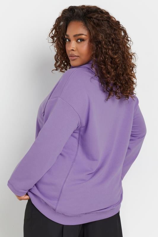 Evans YOURS Curve Purple Oversized Hoodie