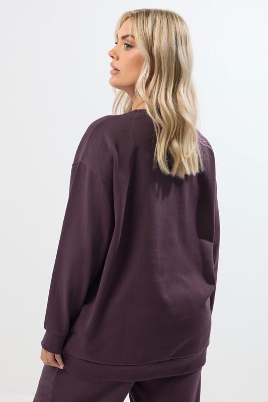 Evans YOURS Curve Purple Sweatshirt
