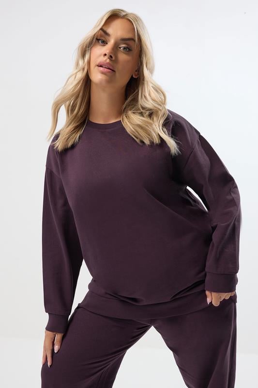 evans YOURS Curve Purple Sweatshirt