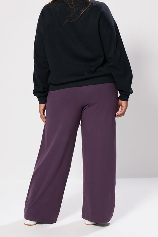 Evans YOURS Curve Purple Wide Leg Leggings