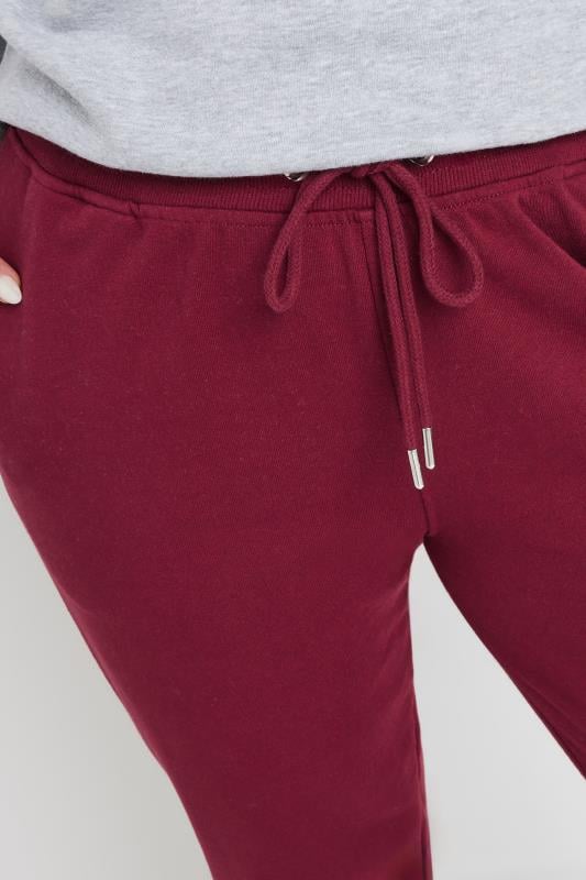 Evans YOURS Curve Red Elasticated Cuffed Joggers