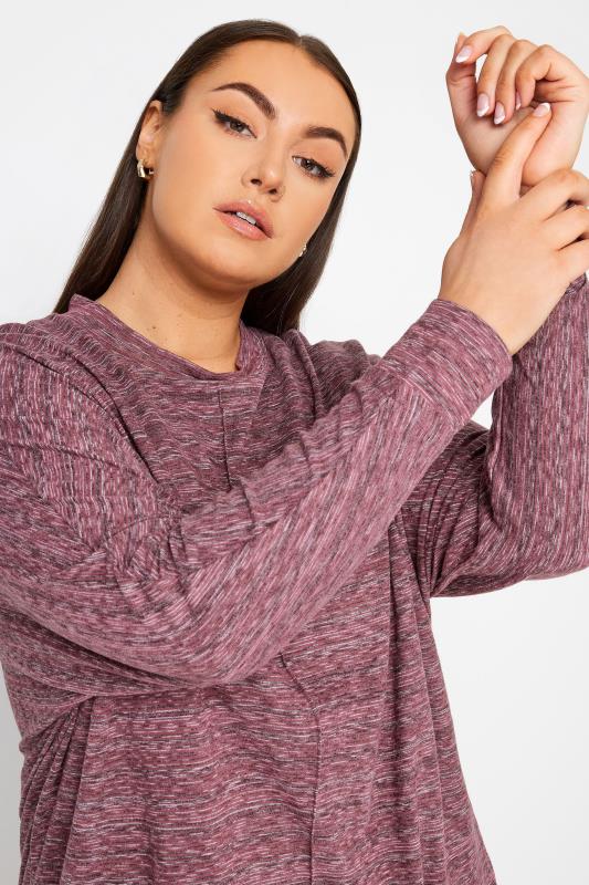 Evans YOURS Curve Red Front Seam Soft Touch Jumper