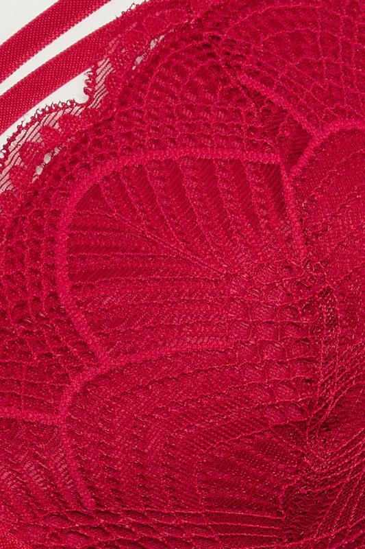 Evans YOURS Curve Red Lace Underwired Bra