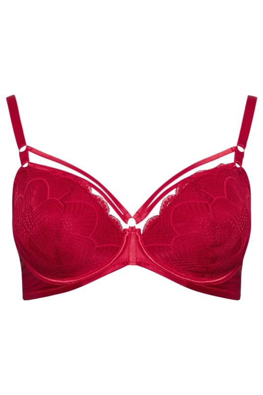 Evans YOURS Curve Red Lace Underwired Bra