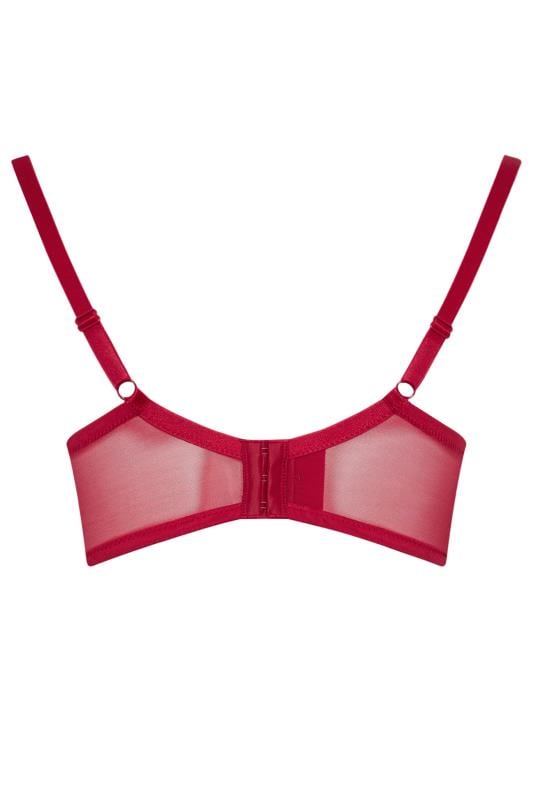 Evans YOURS Curve Red Lace Underwired Bra