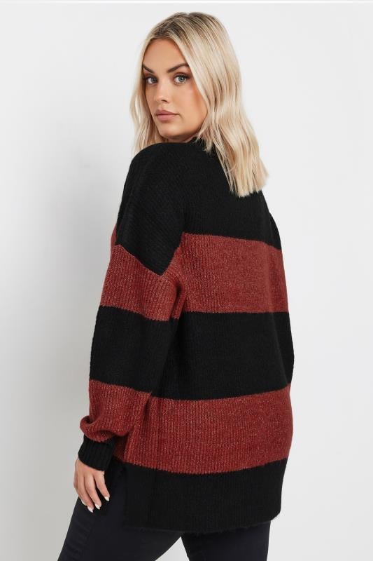 Evans YOURS Curve Red Stripe Knit Jumper