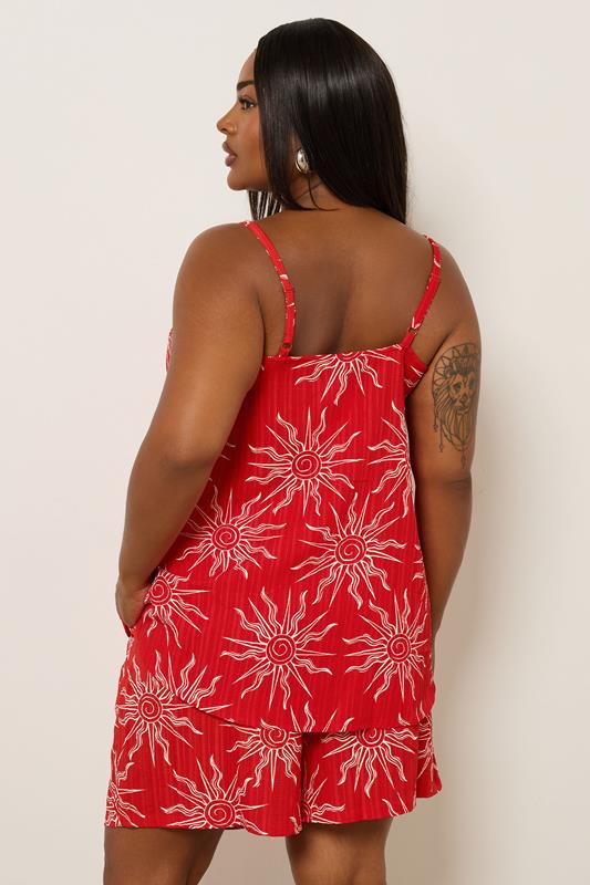 Evans YOURS Curve Red Sun Print Cami Top