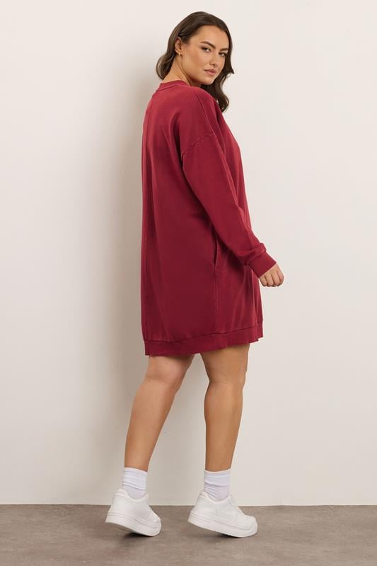 Evans YOURS Curve Red Sweatshirt Dress