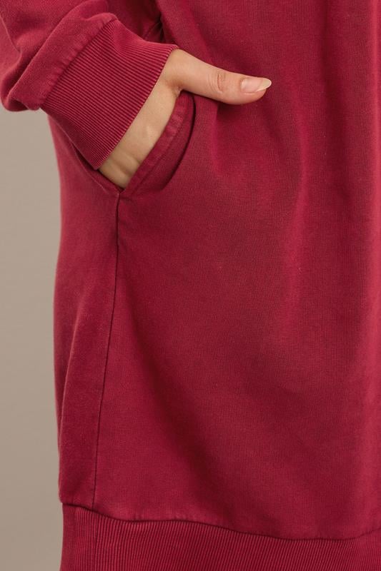 Evans YOURS Curve Red Sweatshirt Dress