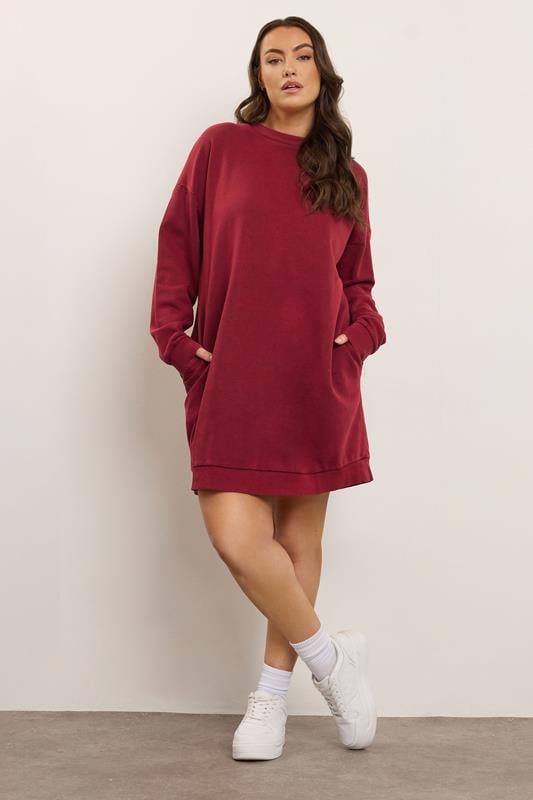 evans YOURS Curve Red Sweatshirt Dress