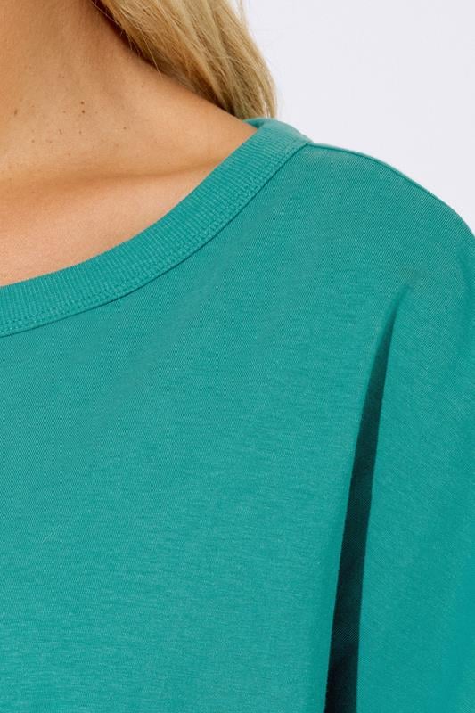 Evans YOURS Curve Teal Blue Oversized T-Shirt