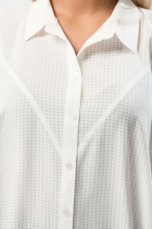 Evans YOURS Curve White Dipped Hem Shirt