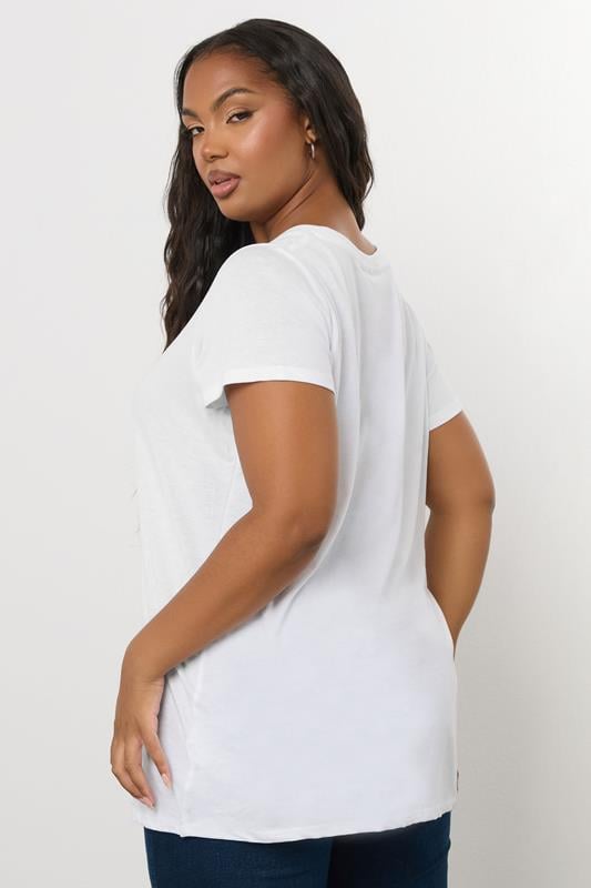 Evans YOURS Curve White Essential T-Shirt