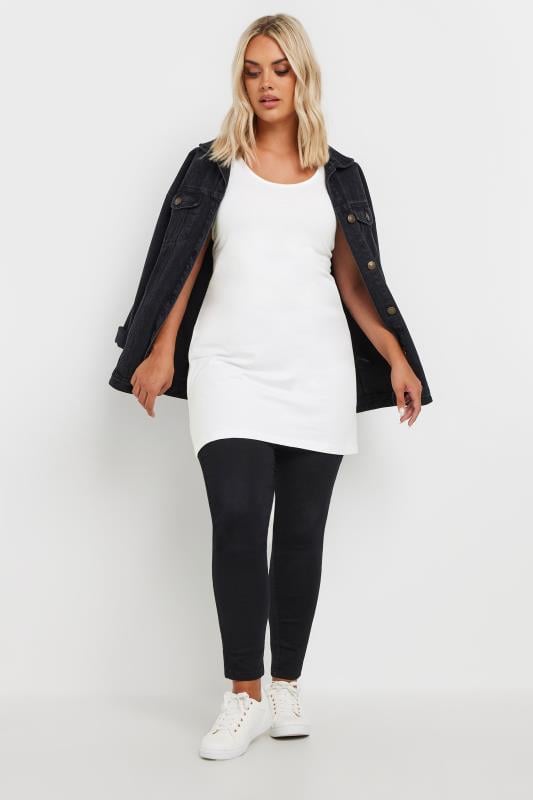 Evans YOURS Curve White Longline Vest Top