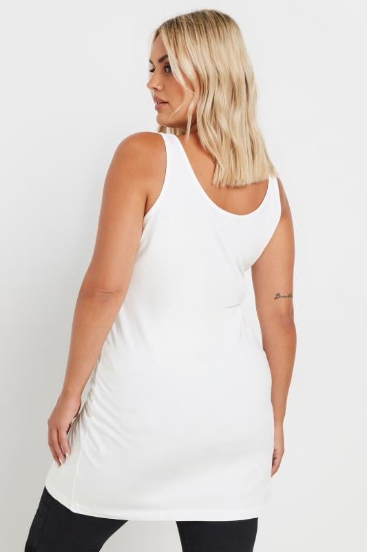 Evans YOURS Curve White Longline Vest Top