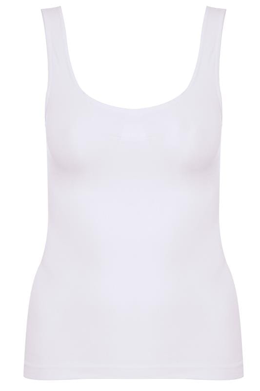 Evans YOURS Curve White Seamless Control Vest Top