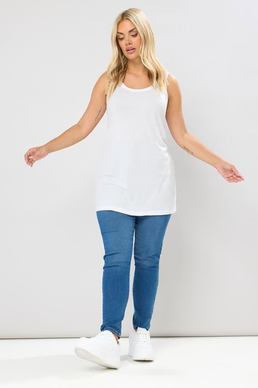 Evans YOURS Curve White Vest Top